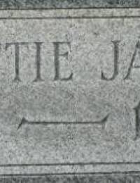 Martha Jane &quot;Mattie &quot; Todd Jordan Hyman- Headstone close up