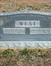 Nancy Belle &amp; William Melvin West Grave