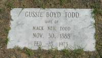 Gussie Caroline Boyd Todd Gravesite