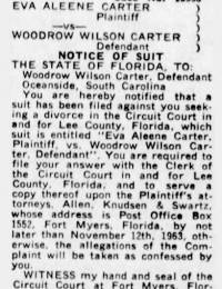 Woodrow Wilson Carter Divorce