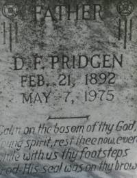 David French Pridgen headstone