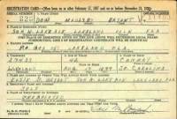 Dow Maulsby Bryant WWII Registration Card