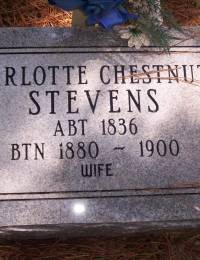 Charlotte Chestnut Stevens Tombstone