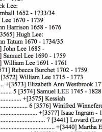 Ancestry from &quot;The Lees of Virginia&quot;