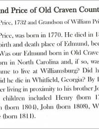 The Family of Edmund Price and Delilah Turbeville.