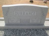 Thomas Twigg &amp; Emma Viola Todd Durrance tombstone