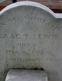 Isaac T. Lewis headstone