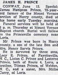 James Hampton Prince Obituary