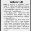 Obituary for Caldonia Prince Todd (Aged 77)