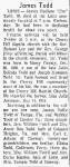 James Madison Todd obituary Florence Morning News 1959-01-30