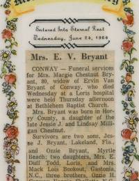 Margie Chestnut Bryant obituary